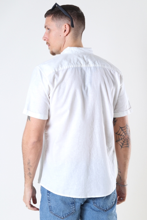 Clean Cut Copenhagen Cotton / Linnen Shirt S/S White
