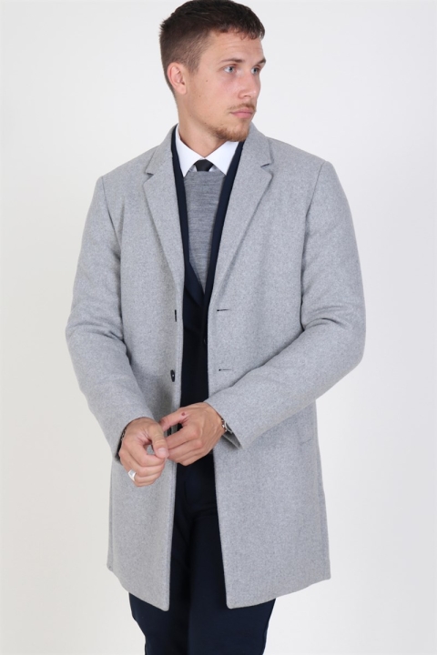 Jack & Jones Moulder Wool coat Light Grey Melange