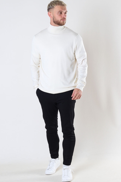 ONLY & SONS ONSWYLER LIFE REG ROLL NECK KNIT NOOS Star White