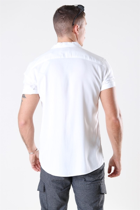 Only & Sons Silo Solid Viscose Shirt White