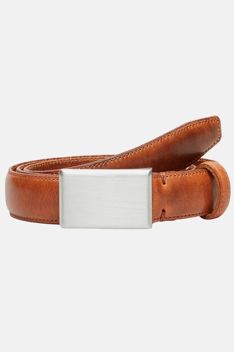 Selected Fillip Formal Plate Belt Cognac