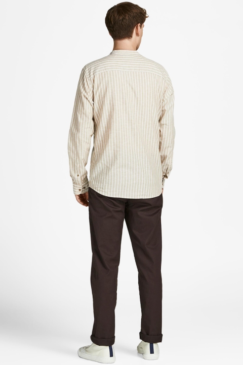 Jack & Jones JPRBLASUMMER HALF PLACKET SHIRT L/S SN Curds & Whey