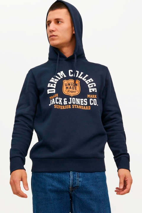 Jack & Jones LOGO SWEAT HOOD 2 COL 22/23 Sky Captain