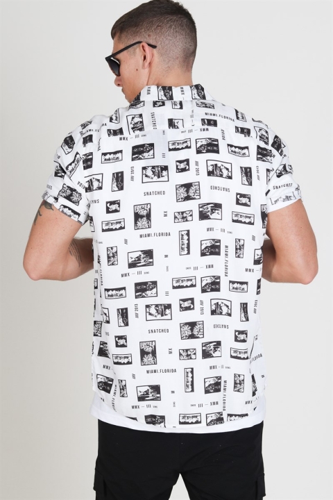 Only & Sons Oliver SS Printed Shirt White