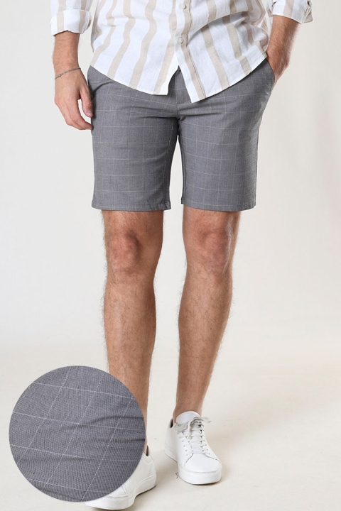 ONLY & SONS MARK TAP SHORTS CHECK GD 0475 Grey Pinstripe