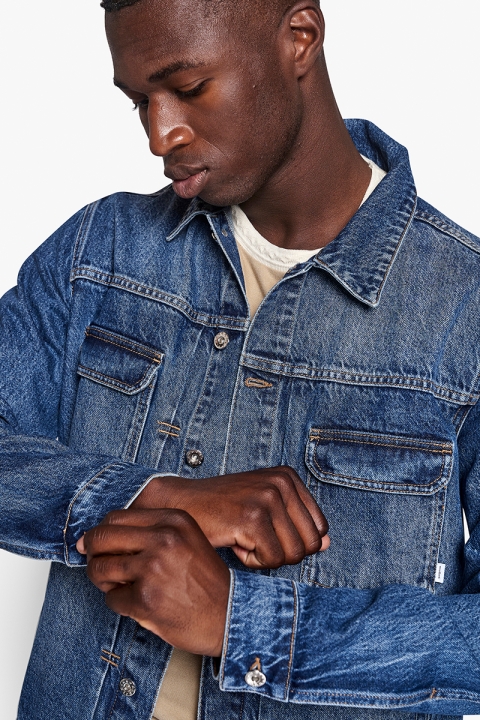 Woodbird Mayne Blooke Jacket Blue Stone