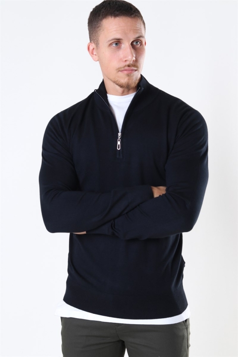 Jeff Argento Half Zip Strik Black