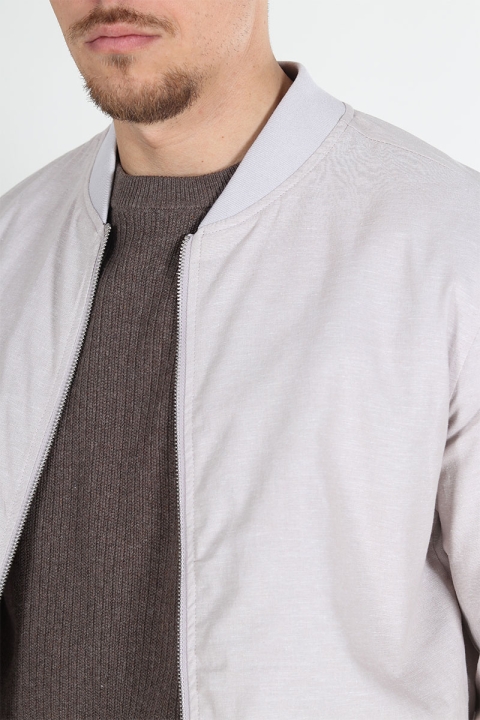 Jack & Jones Summer Linen Bomber Jacket Crockery