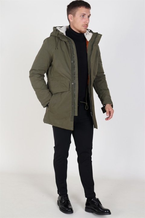 Jack & Jones Wetford Parka Jacket Olive Night