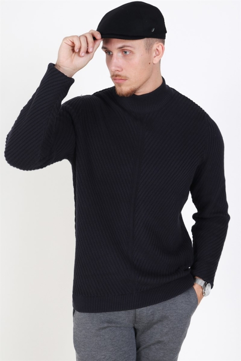 Only & Sons Roland 7 Structure Knit Dark Navy