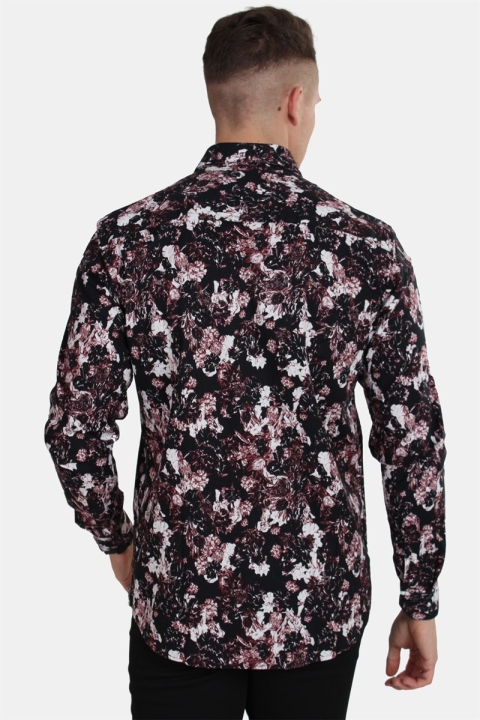 Solid Juan Flower 3 Shirt Black