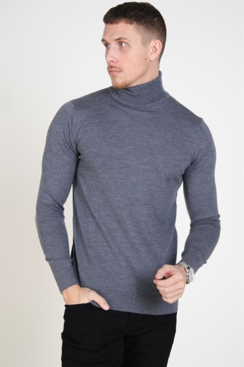 Kronstadt Johannes Merino Rullekrave Knit Anthracite