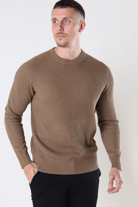 Jack & Jones JPRPERFECT KNIT CREW NECK SN Otter