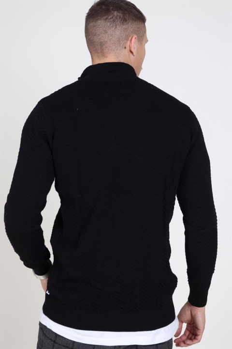 Kronstadt Carlo Half Zip Knit Black