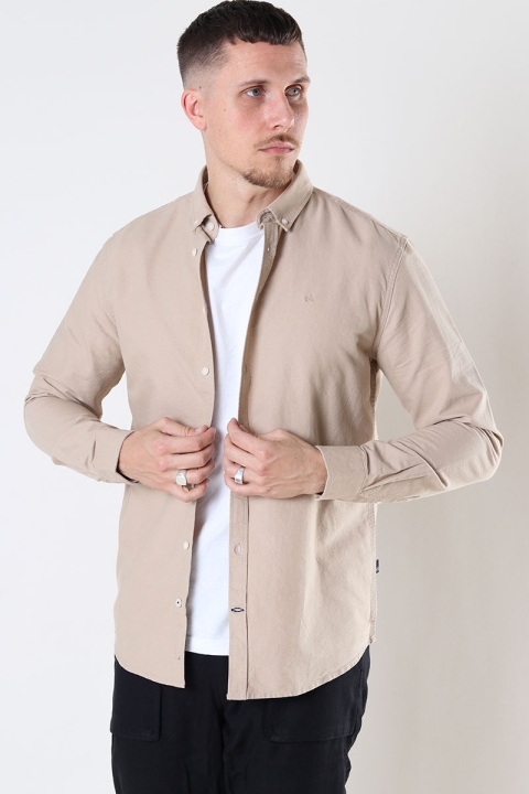 Kronstadt Johan Oxford washed shirt Sand