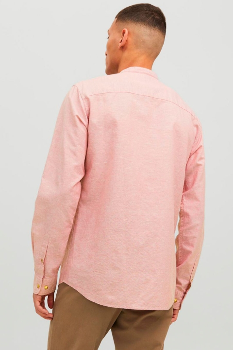 Jack & Jones SUMMER LINEN BAND SHIRT L/S Deauville Mauve