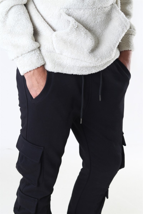 Urban Classics Double Pocket Terry Sweat Pants Black