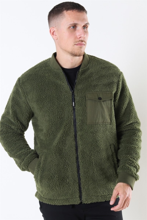 Solid Lon Bomber Jakke Forest Night