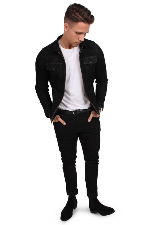 Just Junkies Rolf Suede Jacket Black