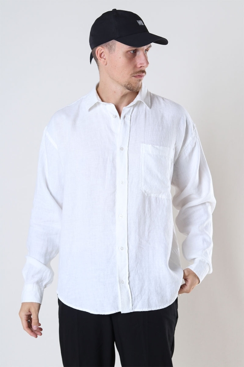 Woodbird Stoll Linen Shirt Off White