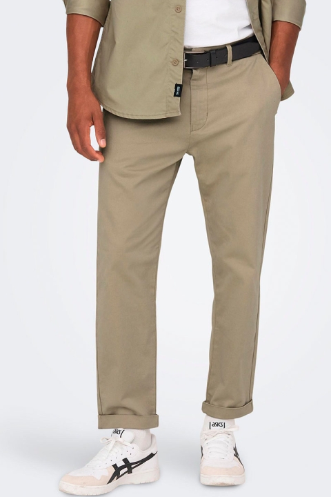 ONLY & SONS ONSKENT CROPPED CHINO 0400 PANT NOOS Chinchilla