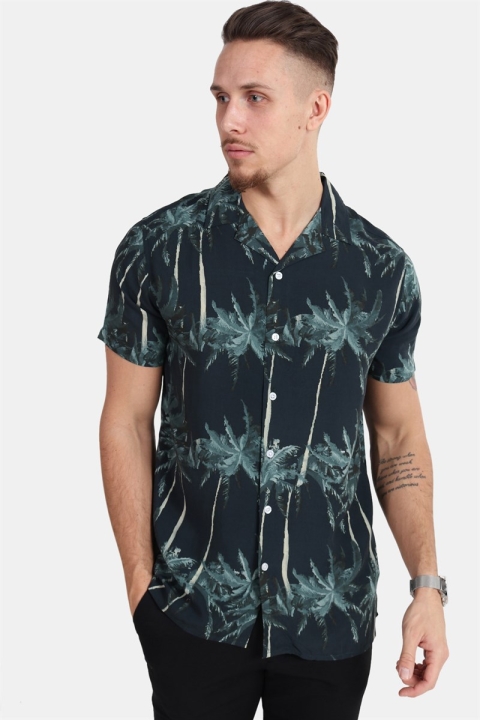 Redefined Rebel Robert Shirt Black Palm