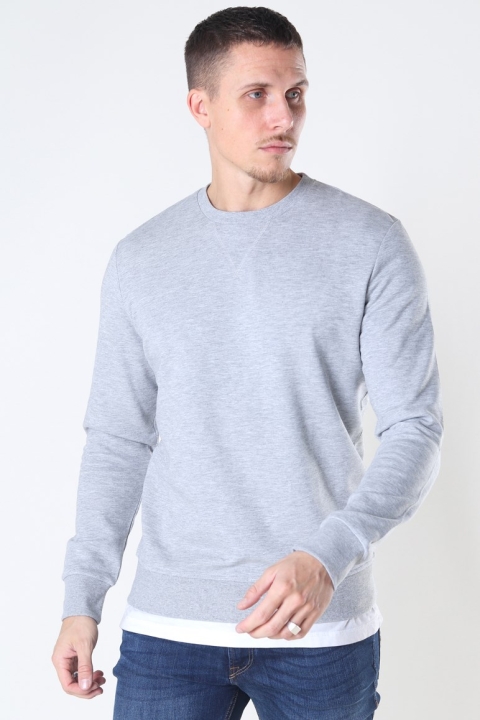 Jack & Jones Basic Sweat Crew Neck Light Grey Mel