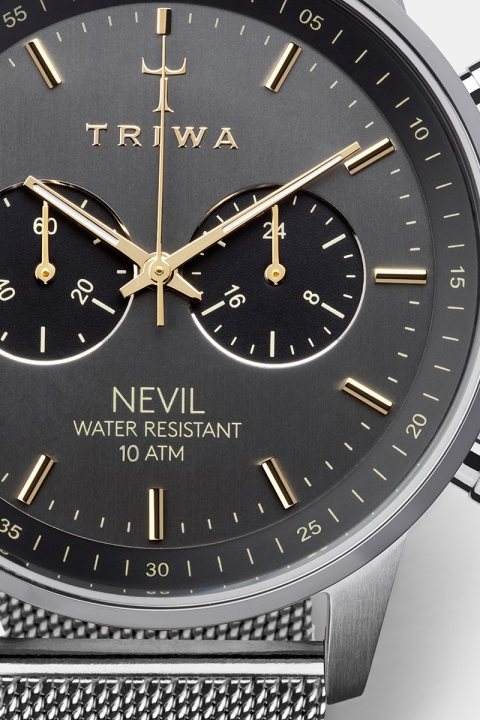 Triwa Smoky Nevil Watch Steel Mesh