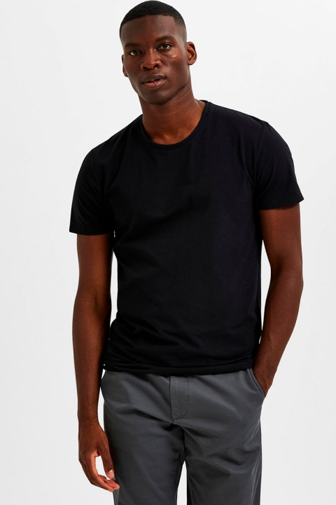 Selected Hael SS O-neck Tee Black