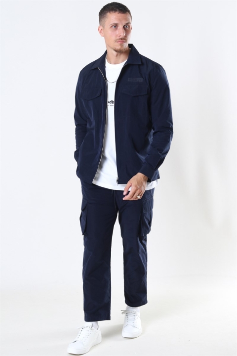 WoodBird Klarc Zip Shirt Navy