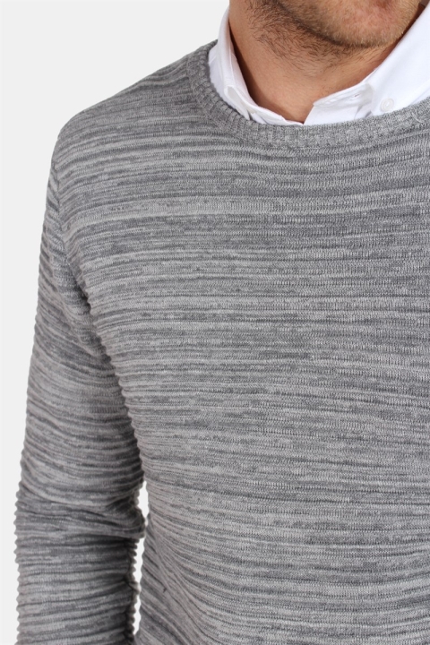 Solid Struan Knit Grey Melange