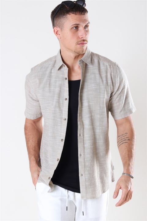 Only & Sons Slub SS Linen Look Shirt Incense