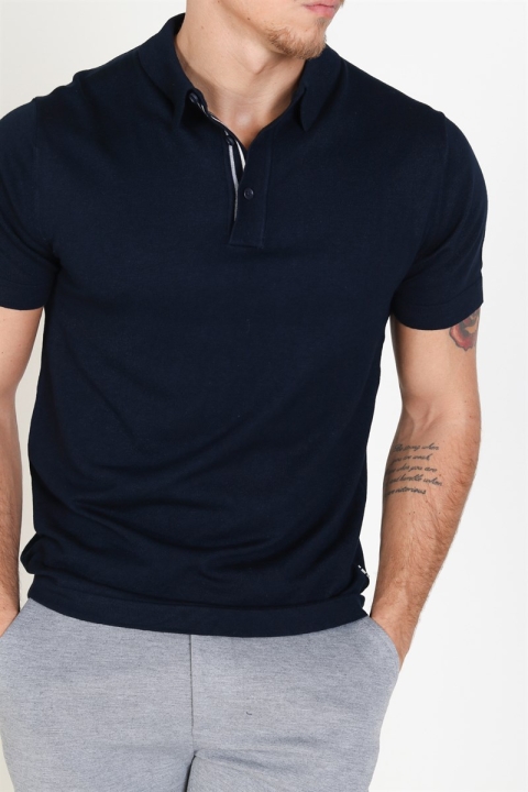 Tailored & Originals Mont Polo SS Knit Insignia Blue 