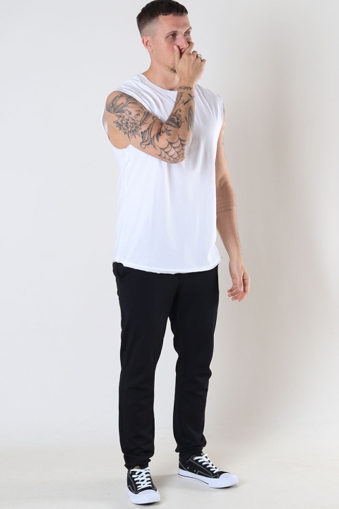 Urban Classics Open Edge Sleeveless Tee White