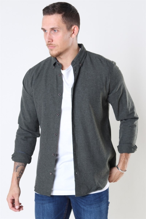 Only & Sons Edin LS Flannel Twill Shirt Deep Depths