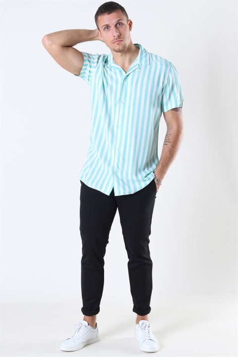 Jack and Jones Tyler Shirt SS ORG Aqua Sky