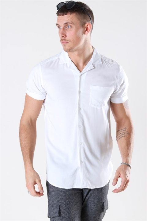 Only & Sons Silo Solid Viscose Shirt White