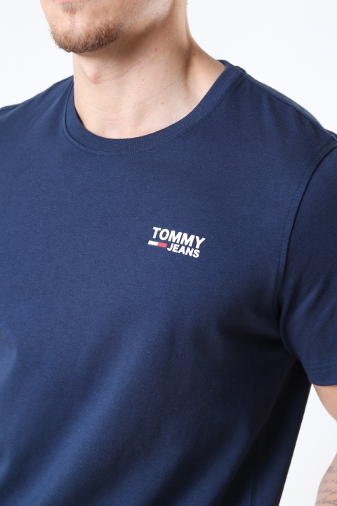 Tommy Jeans Regular Corp Logo T-shirt Twilligt Navy