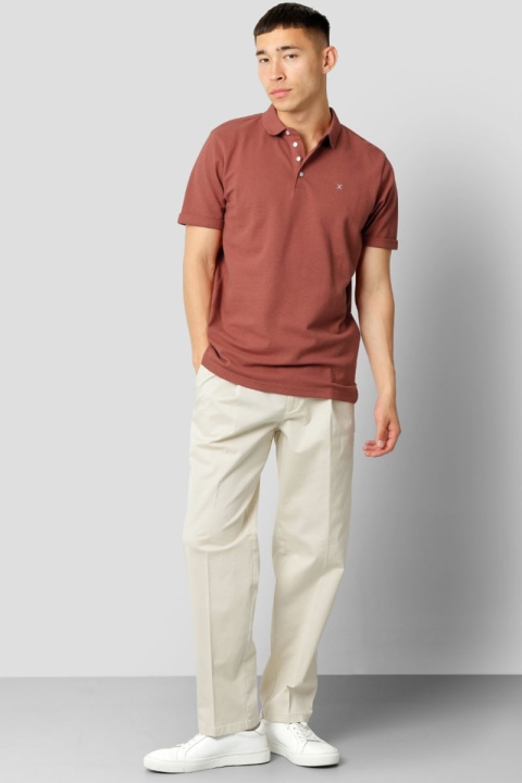 Clean Cut Copenhagen Silkeborg Stretch Polo Rusty Red