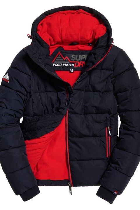 Superdry Sports Puffer Jacket Navy/Bright Red