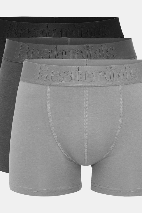 Resteröds Bambu 3-Pack Gunnar Boxershorts Black/Grey/Light Grey