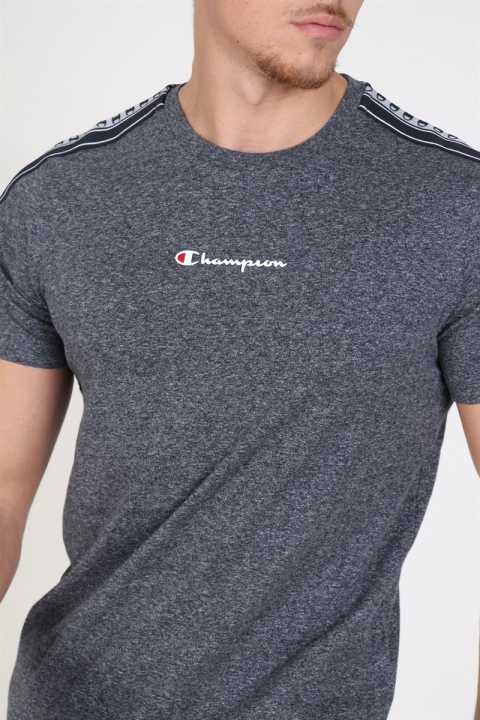 Champion Stripe C Logo Crewneck T-shirt Dark Grey Melange