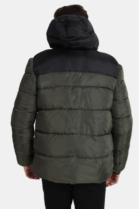 Only & Sons Heavy Colourblock Hood Jacket Forest Night