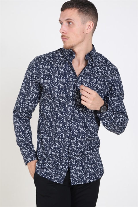 Jack & Jones Focus Paisley Shirt Navy Blazer