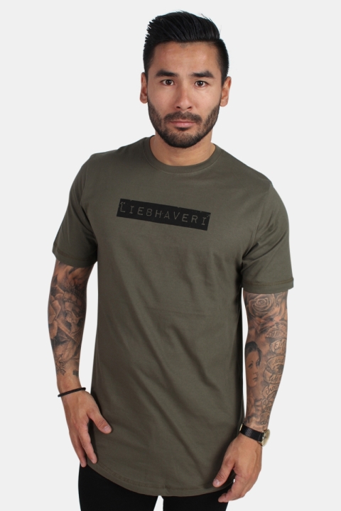 Liebhaveri Vintage Mens Longline T-shirt New Army 