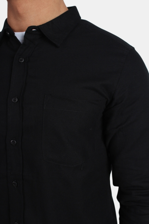 URBAN CLASSICS Flanell Shirt Black/Black