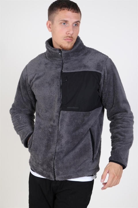 Woodbird Shaq Fleece Jacket Grey