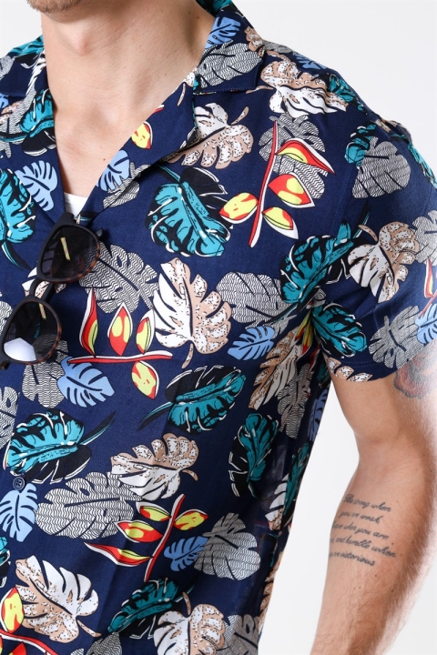 Solid Brando S/S Cuba Tropic Shirt Insignia Blue