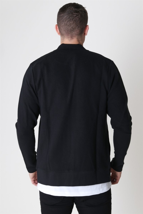 Jack & Jones Gerad Sweatshirts Zip Crew Neck Black