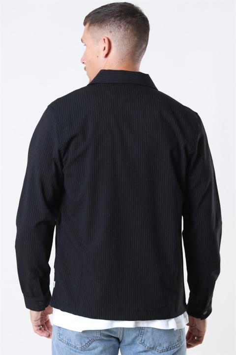 WoodBird Brenti Stripe Shirt Black